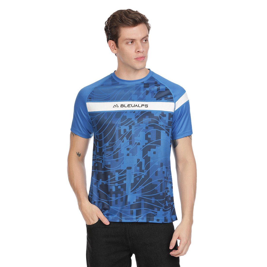 Bleualps Solid Stylish Attractive Activewear Sports Round neck Half Sleeve T-Shirt For Men | Gent's Sports T-Shirt | Sports And Workout T- Shirt