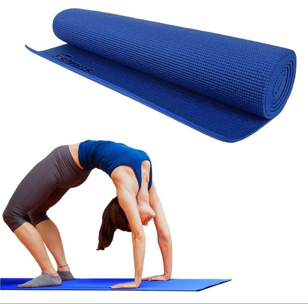 SmartGadgets Yoga Mat-4mm Yoga Mat for Men & Women | Non-Slip, Eco-Friendly Exercise Mat for Home Workout, Gym & Pilates | Lightweight, Sweat-Resistant & Durable Fitness Mat (Blue 6*4)