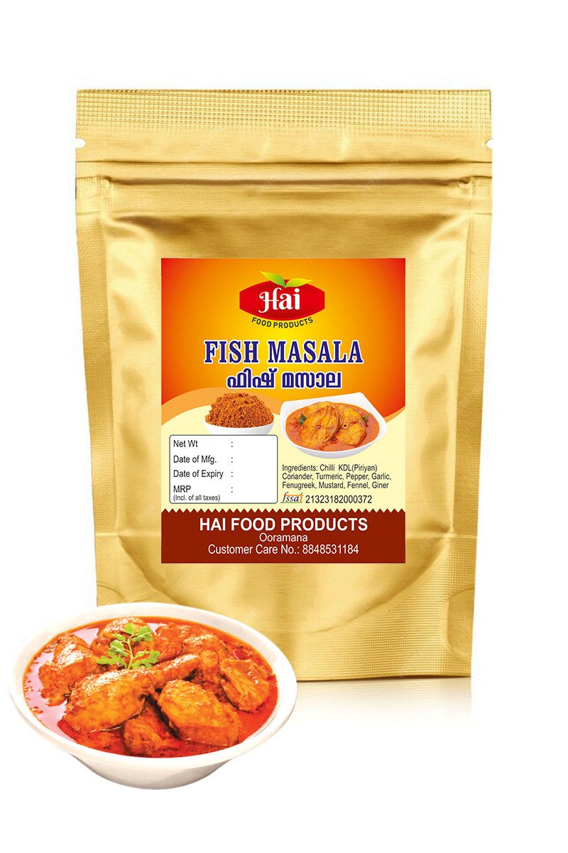 HAI's Fish Masala | 100g Authentic Spice Blend | No Preservatives & No Artificial Color | Aromatic & Flavorful | Perfect for Fish Curry & Fish Fry | Traditionally Pounded Masala Powder