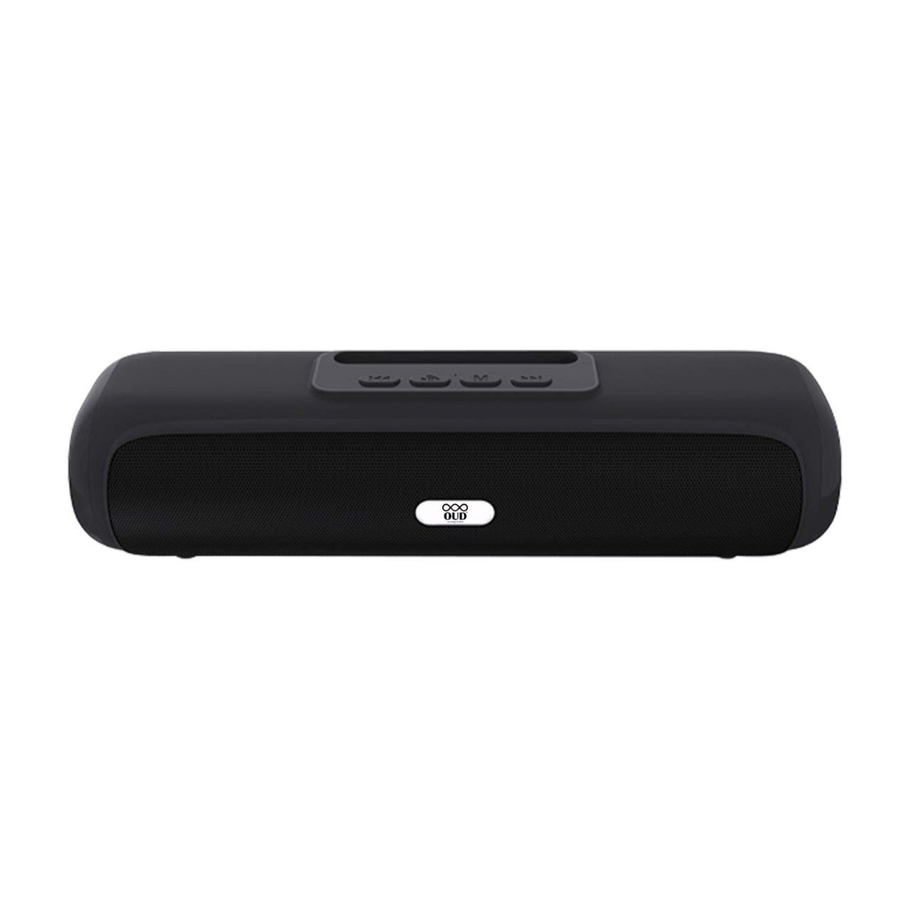 OUD BT-407FM Portable Bluetooth Wireless Wooden with FM Radio USB Slot SD Card AUX Cable Mic Built-in 1200mAh with Rechargeable Battery TWS Speaker (BT-407FM)