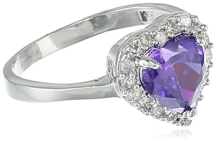 Adorable Queen Heart Valentine Rhodium Plated Ring for Women(R80385_10)