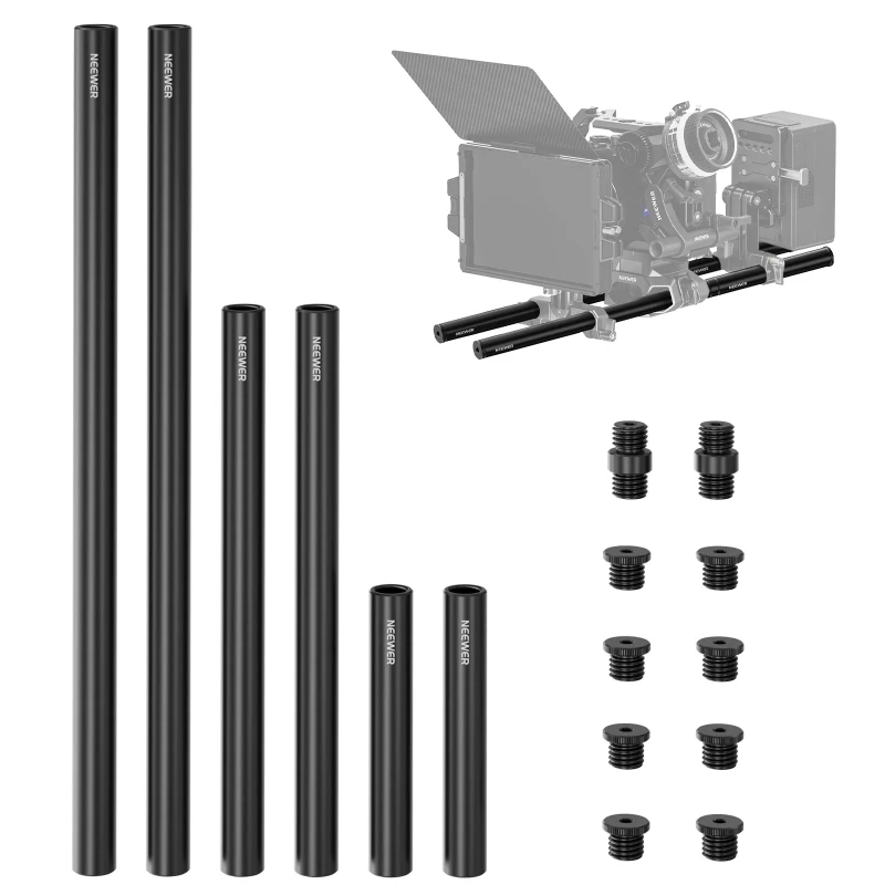 NEEWER 3 Pairs 15mm Rods LWS System (SR009)
