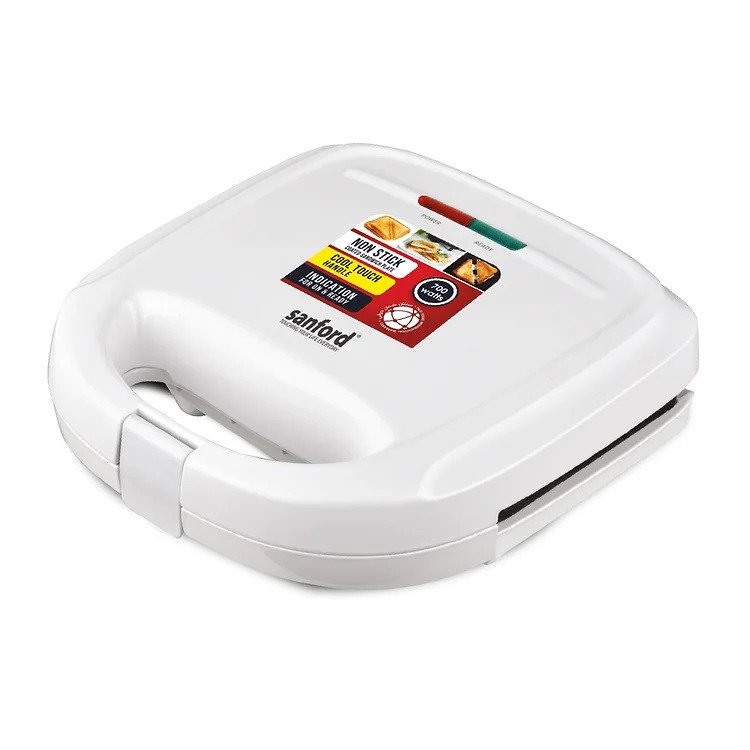 Sanford Sandwich Toaster 2 Slice 700 Watts SF5721ST BS - White Colour