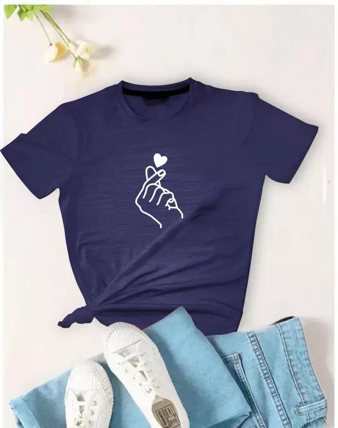 LG Garments Women Trendy Stylish Short Sleeves Printed Casual Cotton T-Shirt (S, M, L, XL, XXL)