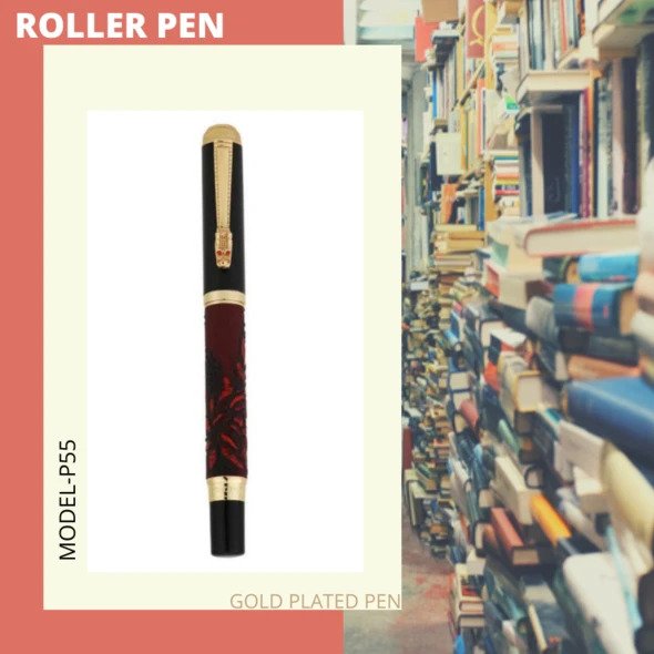 EHP Hayman 24 CT Gold Plated Roller Pen With Box (P-55)