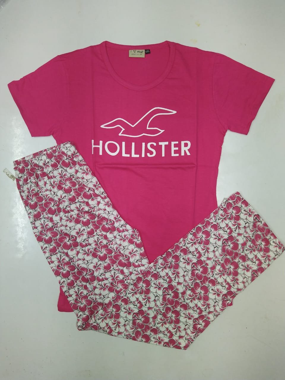ELC Ladies night set in Pink top and printed pants
