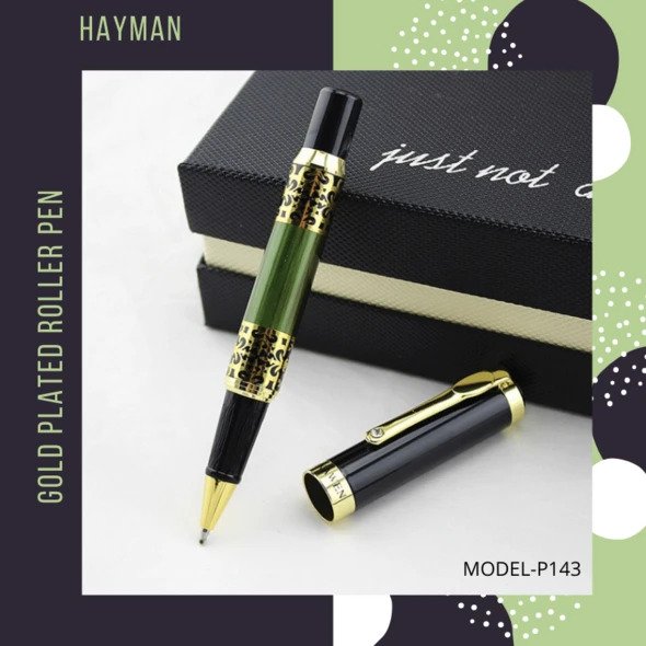 EHP Hayman 24 CT Gold Plated Roller Pen With Box (P-143)