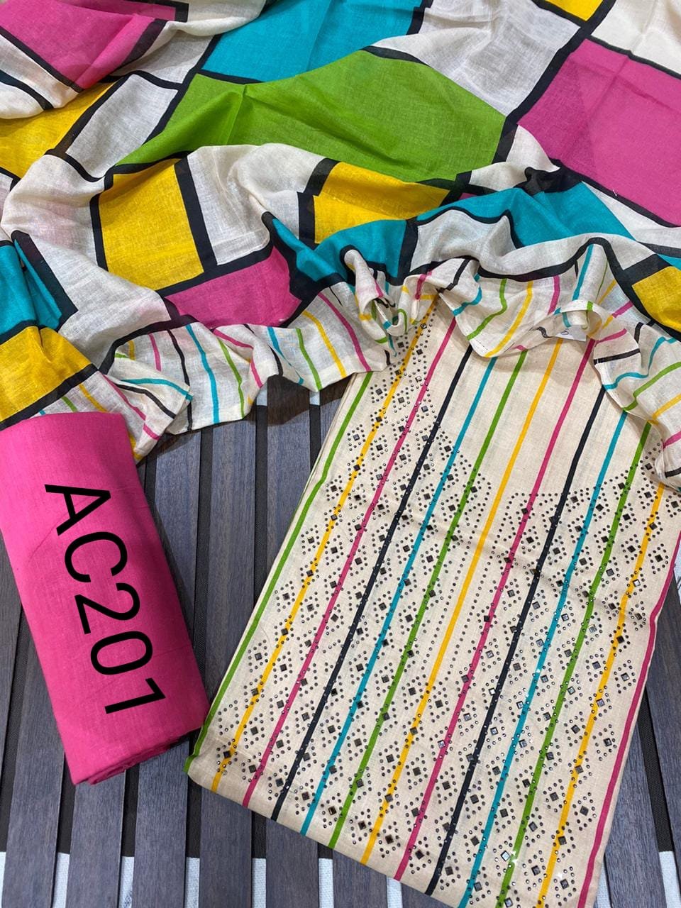 Cotton Suit Shirt Cotton Dupatta Cotton Bottom Cotton