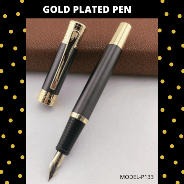 EHP Hayman Dikawen 24 CT Gold Plated Fountain Pen With Box (P-133)