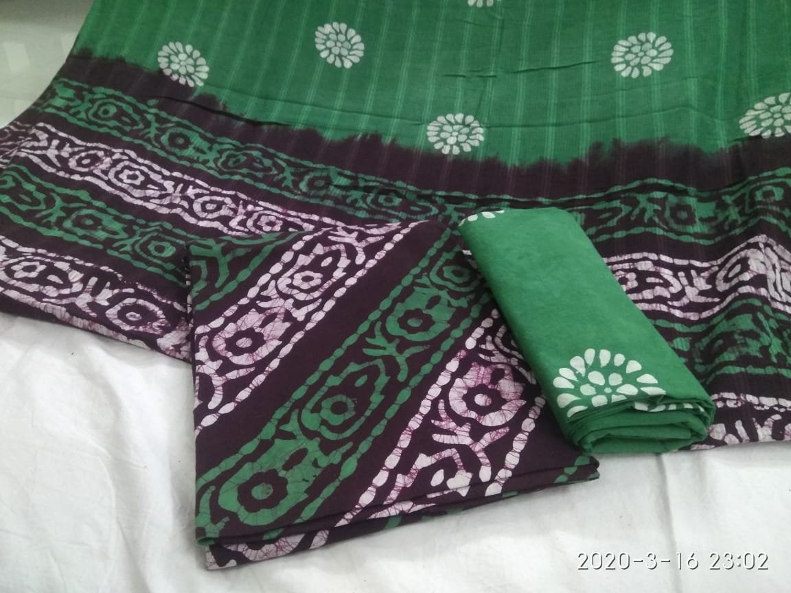 MKD Top cotton 2.50mtr Bottom  cotton2.50mtr  Dupatta  Cotton2.30mtr