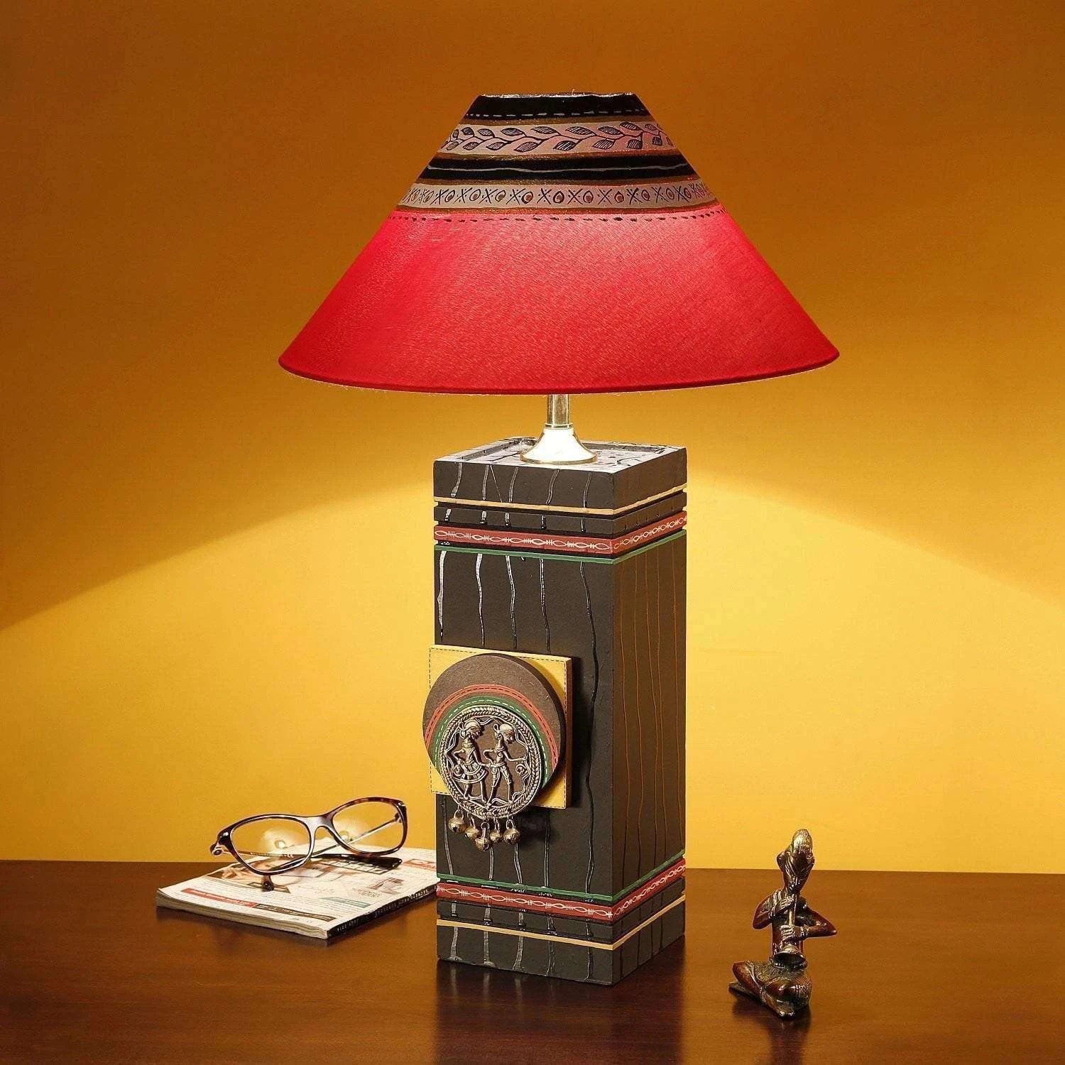Handcrafted Pine Wooden Home-Decorative-Bedroom-TableLamps