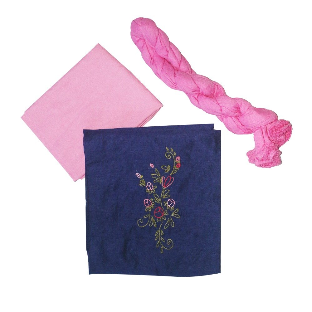Lovely Churidar material, full set, Chantheri Silk top, Cotton bottom, Cotton shall