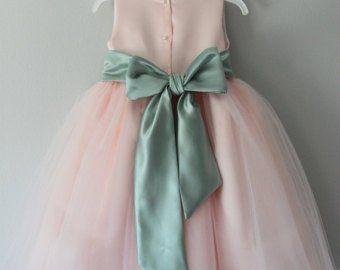 MKD  HANDMADE flower girl dress tulle dress wedding dress communion dress  bride made dress tutu dress
