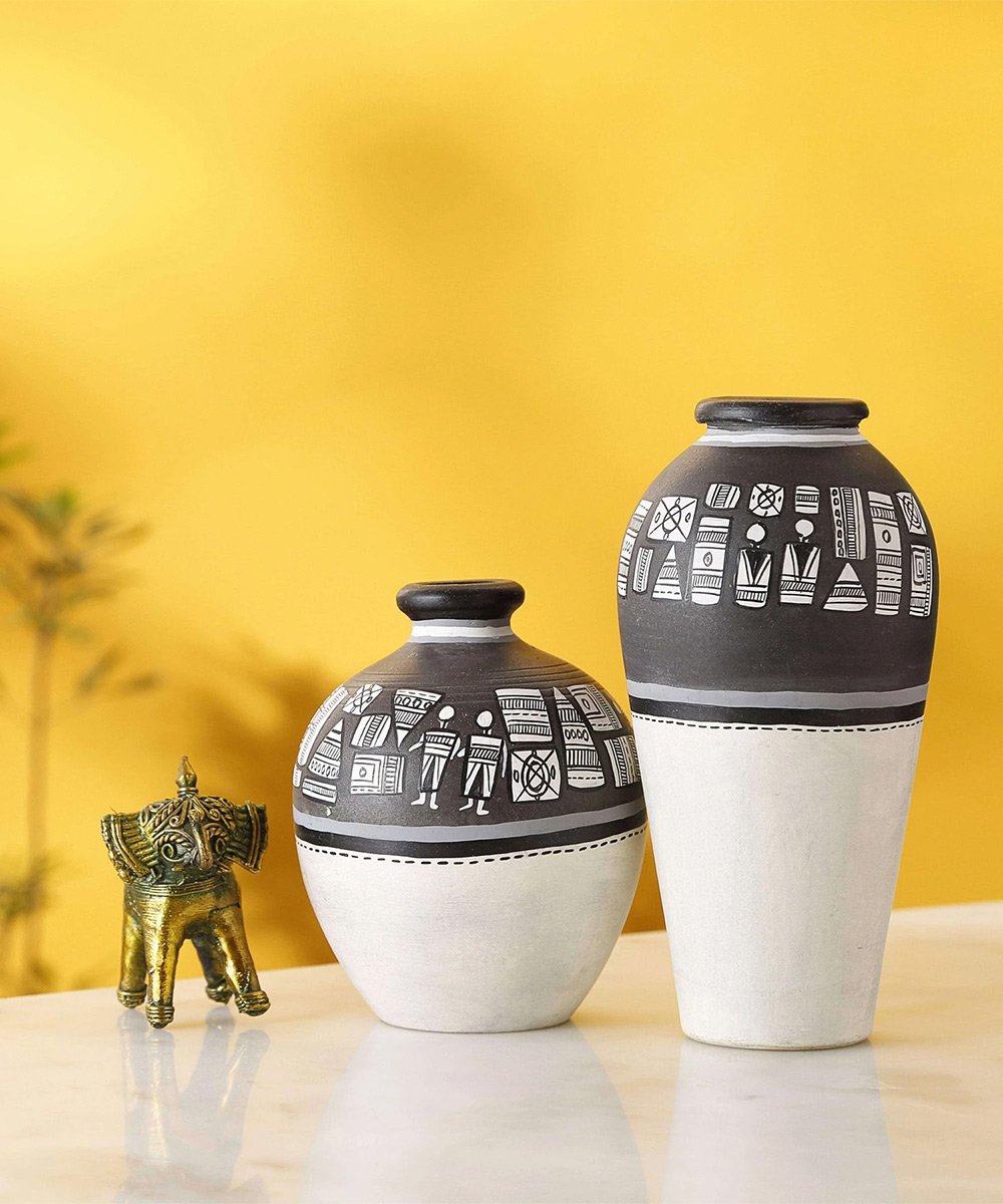 Terracotta Vases Table Top Decorative Vases Flower Vase Flower Pots Home Decorative Items Small Vases