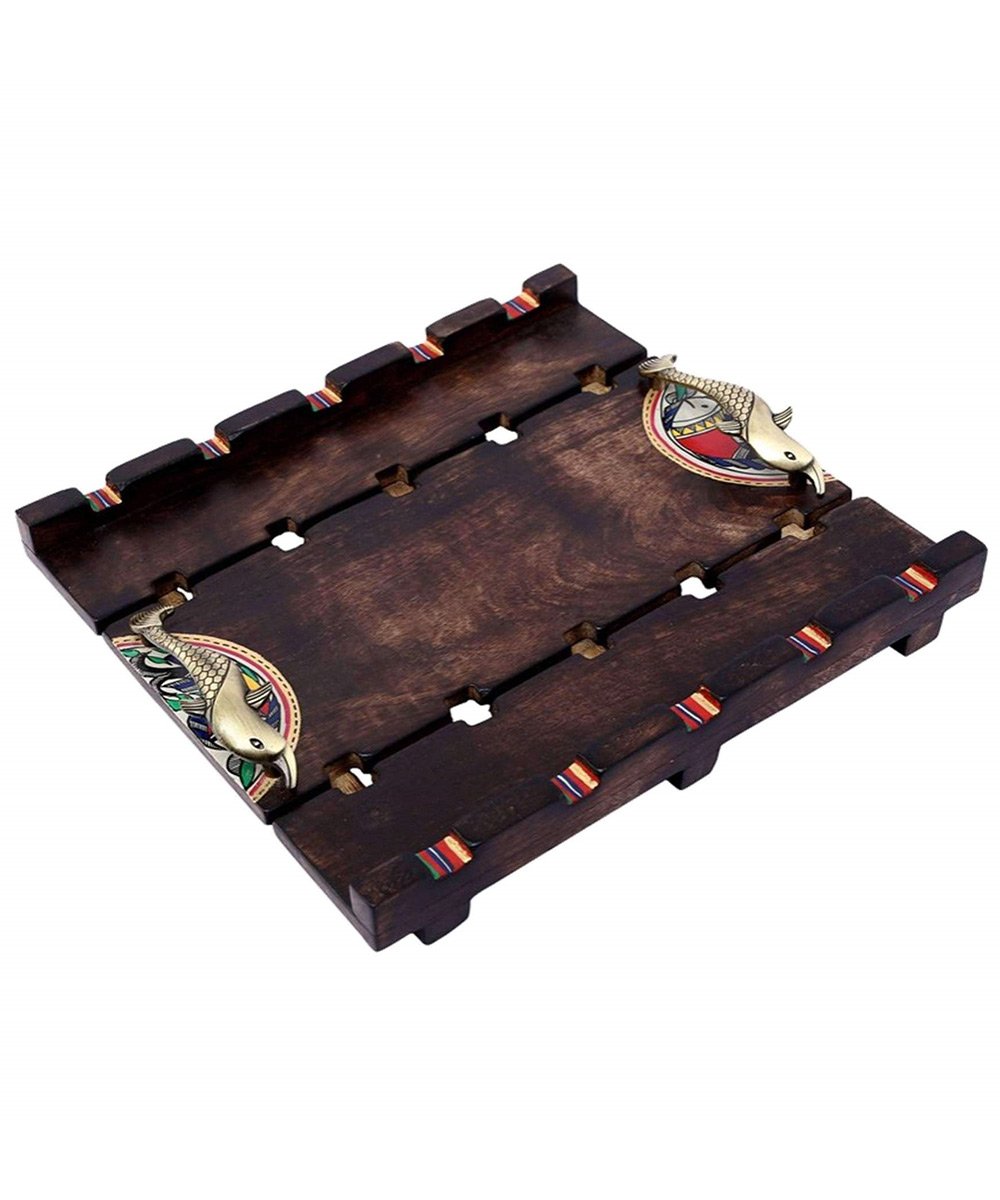 Wooden Tray For Serving Handicraft Serving Tray - Decorative Wooden Tray for Table Decor and Gifts