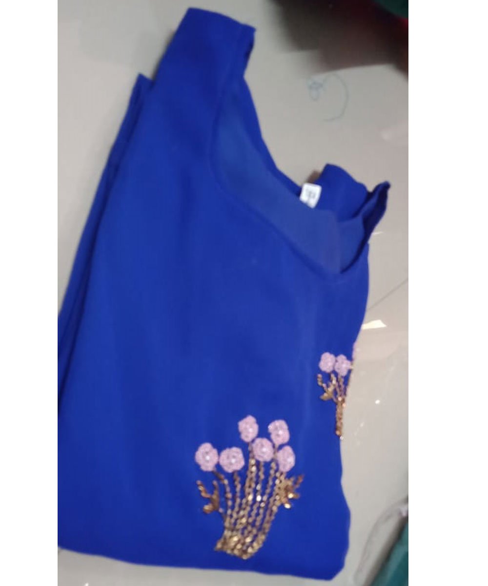 Ladies fashion chiffon kurthis with lining L XL XXL