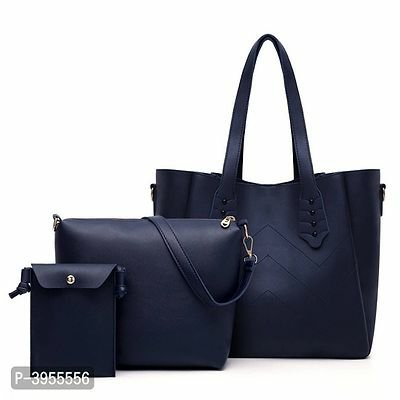 FSS Fabulous Blue PU Bags For Women (3 Pieces )