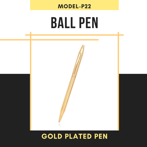 EHP Hayman 24 CT Gold Plated Sleek Ball Pen with Box (P-22)