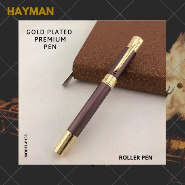 EHP Hayman 24 CT Gold Plated Roller Ball Pen With Box (P-135)