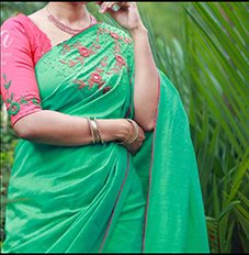 EKD Saree with unstitched blouse, Can customize any color, Prebook 15 days