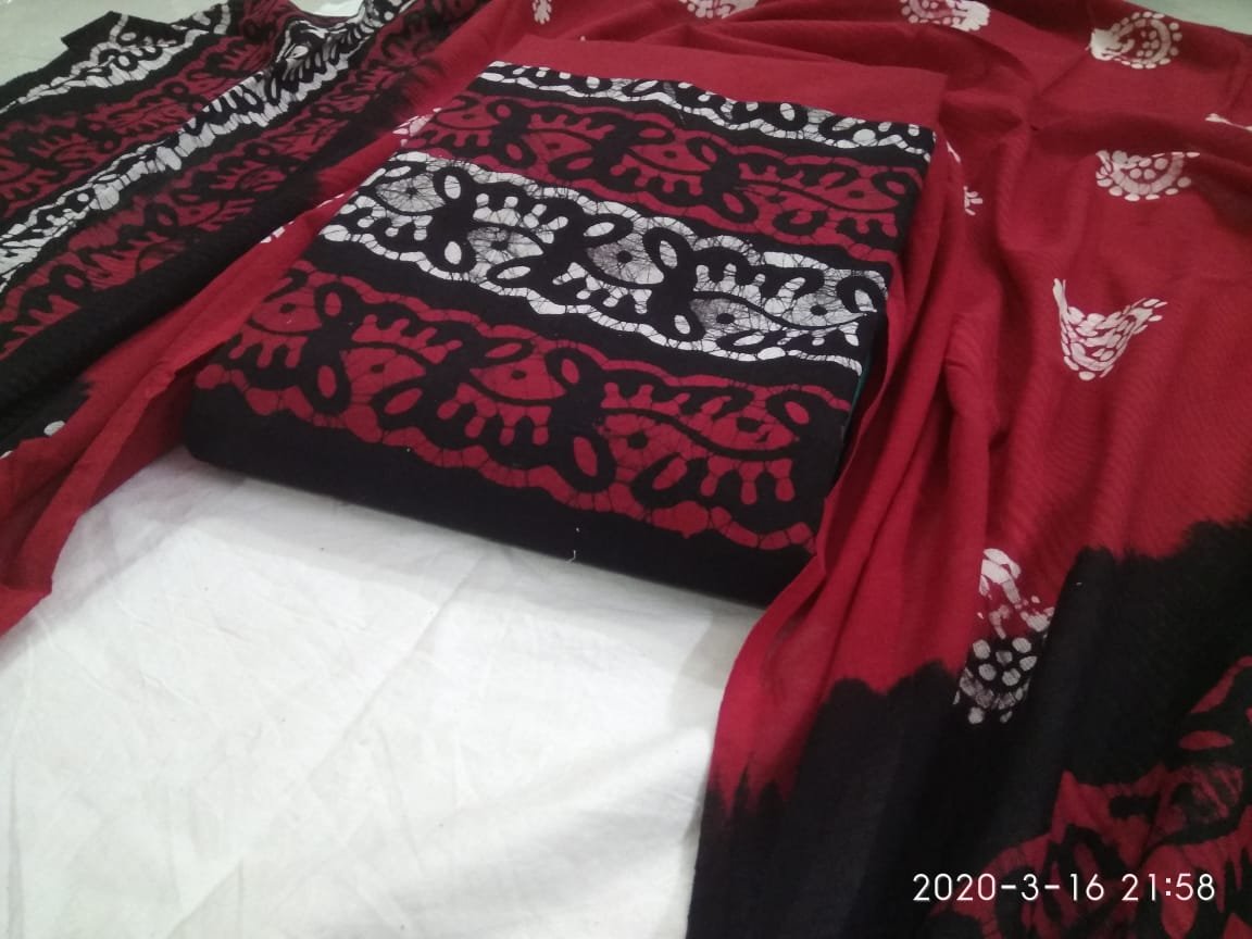 MKD Top cotton 2.50mtr Bottom cotton2.50mtr  Dupatta Cotton2.30mtr