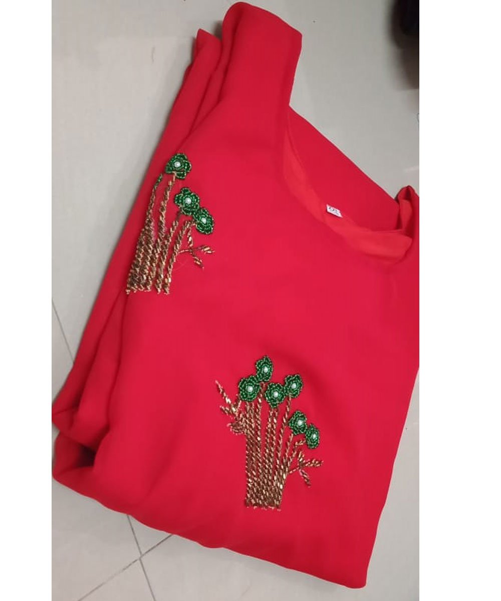 Ladies fashion chiffon kurthis with lining L XL XXL