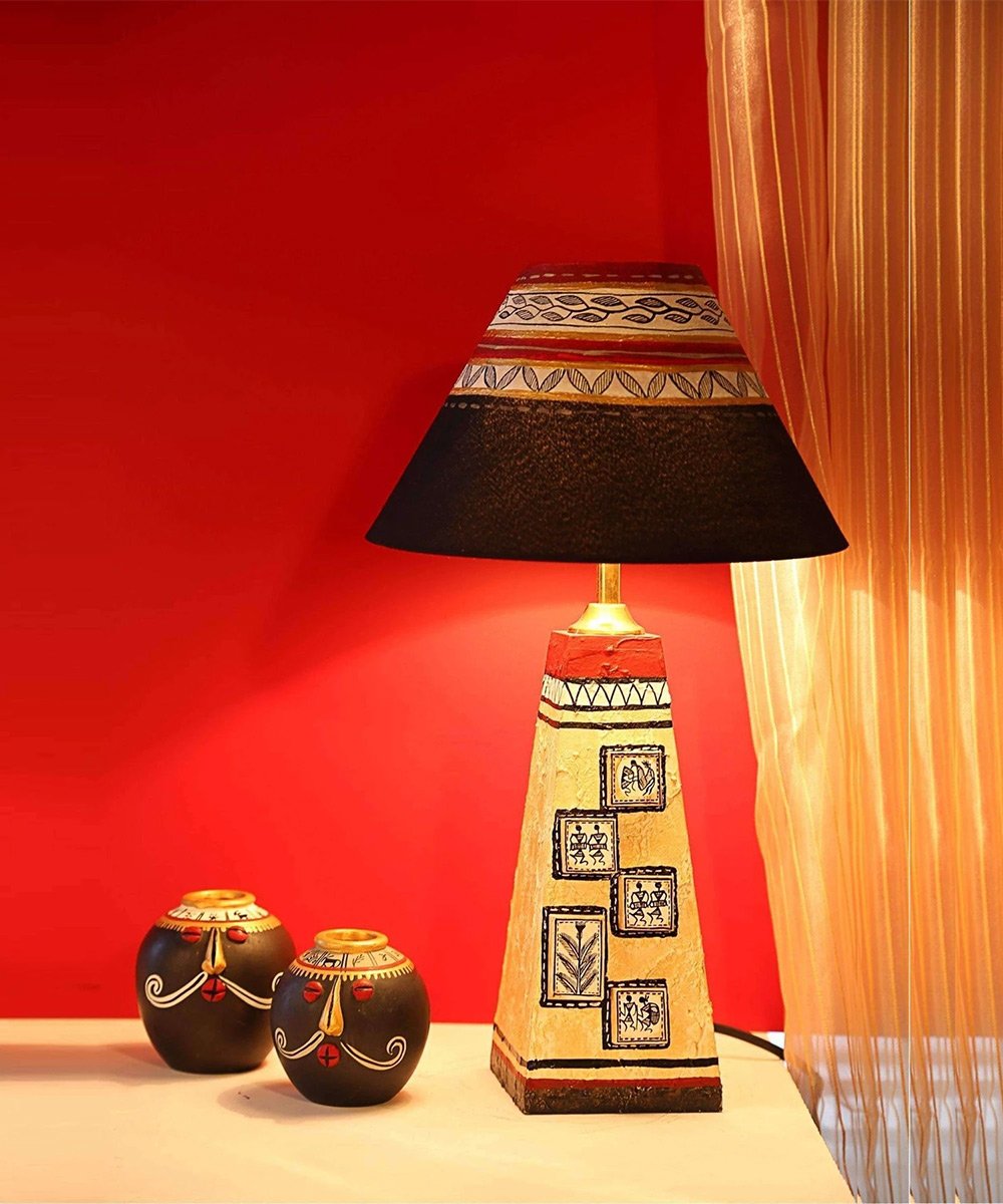 Hand Crafted Wooden Table Lamp Indoor Lighting Gift Bedside Table Lamps
