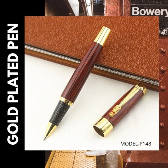 EHP Hayman 24 CT Gold Plated Roller Pen With Box (P-148)