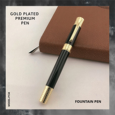 EHP Hayman Dikawen 24 CT Gold Plated Fountain Pen With Box (P-134)