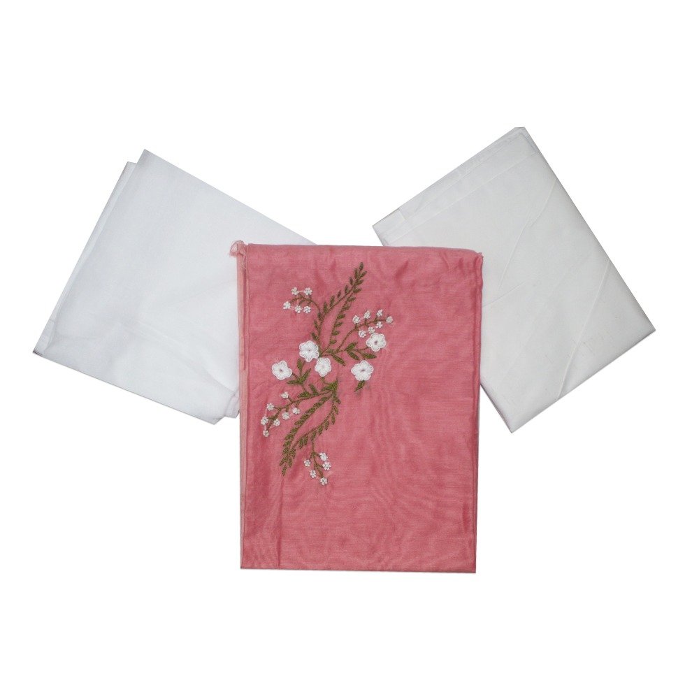 Pretty Churidar material, full set, Chantheri Silk top, Cotton bottom, Shiffon shall
