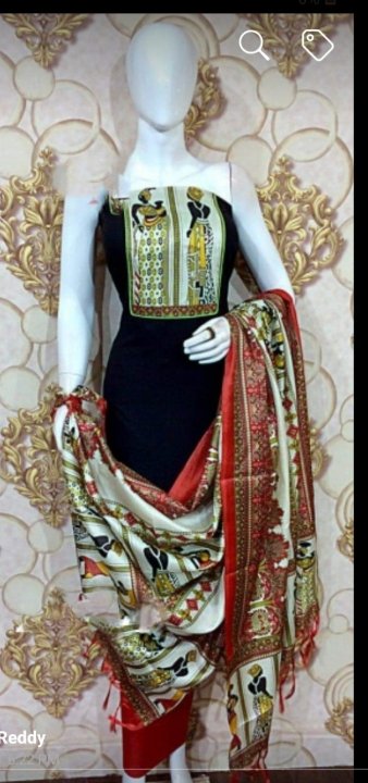 MKD Top Slub Cotton Bottom Cotton Dupatta Manipri silk