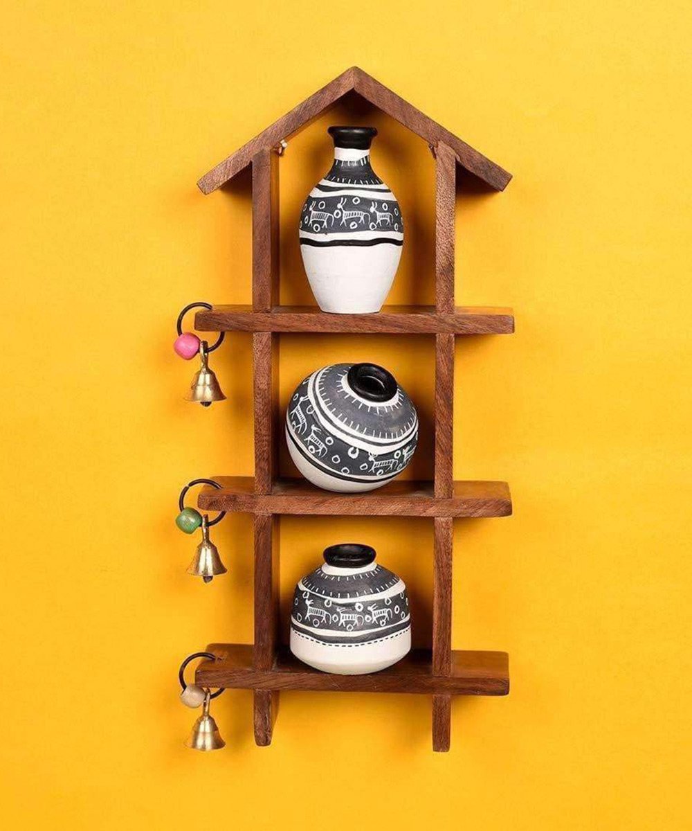 Wall Mounted Wooden Shelves For Living Room Decorative Wall Shelf For Bedroom
