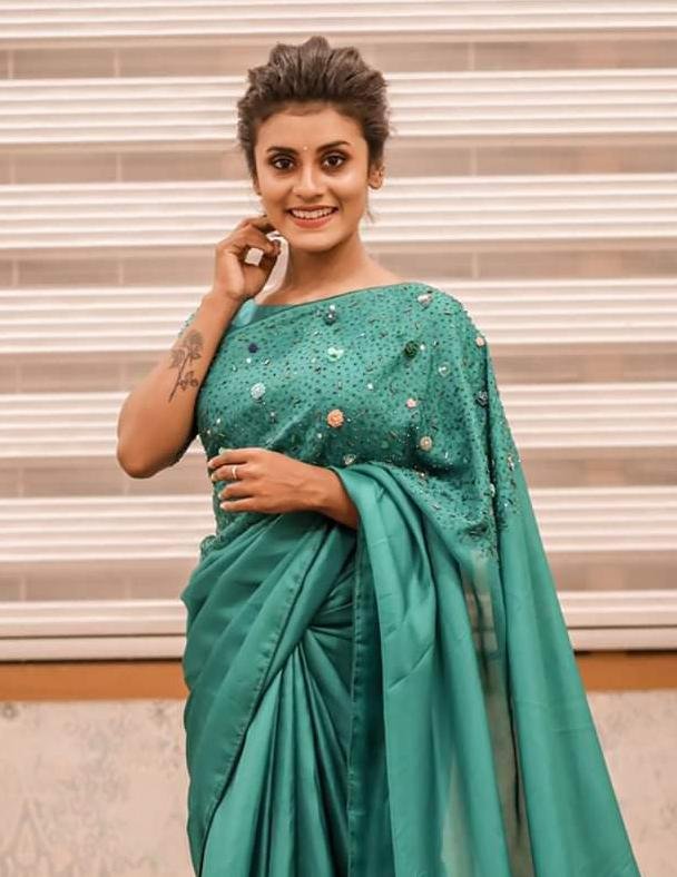 EKD Saree with blouse, semi raw silk saree, Can customize in any color, prebook 15 days