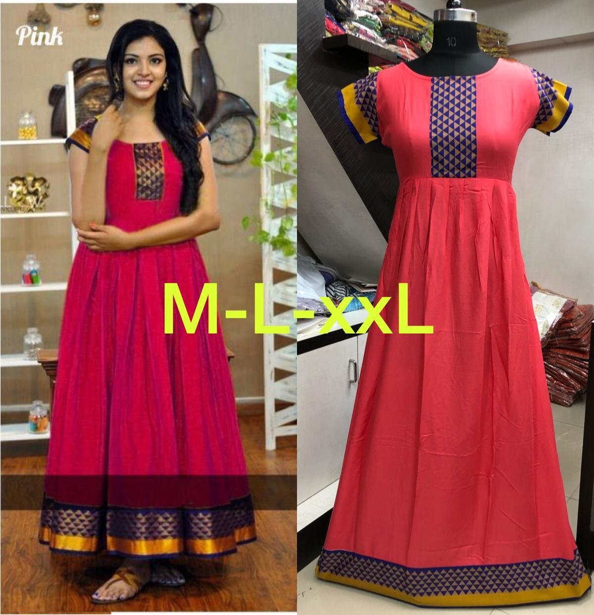 Reyon Full Length Full Stitch Long Gown